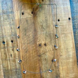 LOFT Long Bead Clustered Necklace